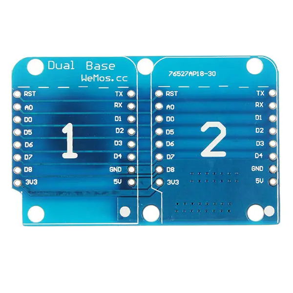 File:Double Socket Dual Base Shield For D1 Mini NodeMCU ESP8266 DIY PCB D1 Expansion Board-1.png