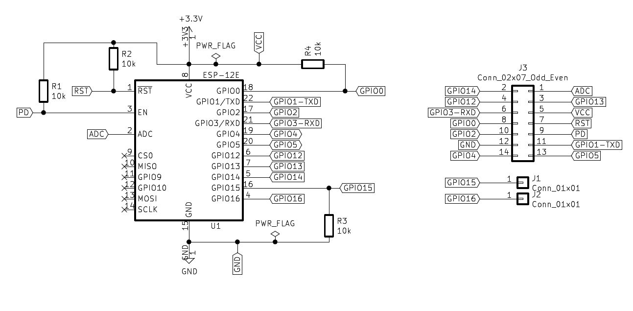 Esp8266-12F adapter board schematic