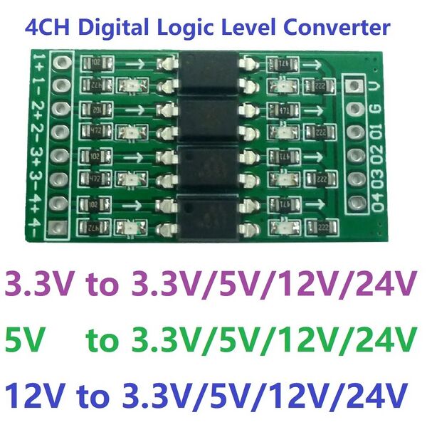 File:4ch 3.3V 5V 12V 24V Digital Logic Level Conversion Module PNP NPN to NPN Optical Isolation Board for Arduiuo NANO STM32 AVR - AliExpress 502 - image 01.jpg