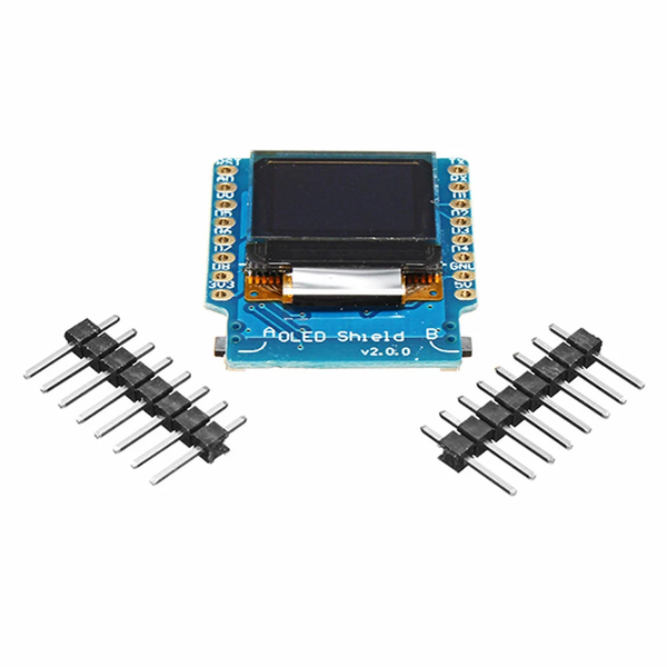 File:Geekcreit® OLED Shield V2.0.0 For Wemos D1 Mini 0.6 Inch 64X48 IIC I2C Two Button-1.png