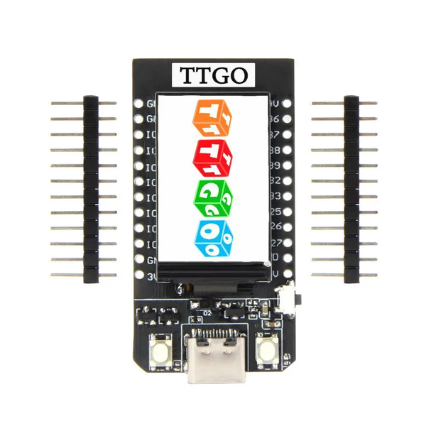 File:TTGO T-Display ESP32 CP2104 WiFi bluetooth Module 1.14 Inch LCD Development Board LILYGO for Arduino - products that work with official Arduino boards.png