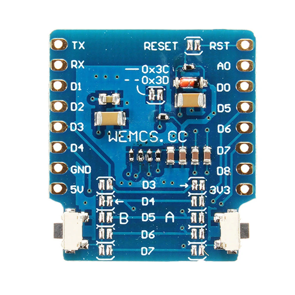 File:Geekcreit® OLED Shield V2.0.0 For Wemos D1 Mini 0.6 Inch 64X48 IIC I2C Two Button-2.png