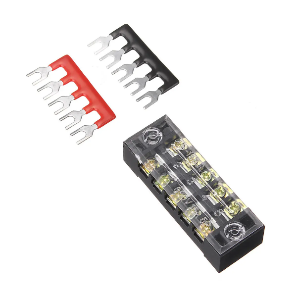 File:Dual Row 5 Position Screw Terminal Strip 600V 15A.png